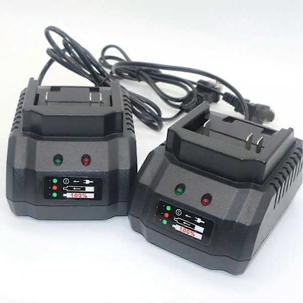 Lader for Litium 18V 21V Batteri Egnet for Trådløs Drill Vinkelsliper Elektrisk Blåser Elektroverktøy EU Plugg