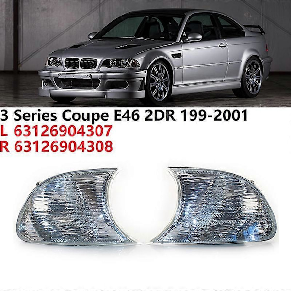 Kirkas vilkku pysäköintivalo - E46 3-sarjan Coupé 1999-2001 63126904307 63126904308