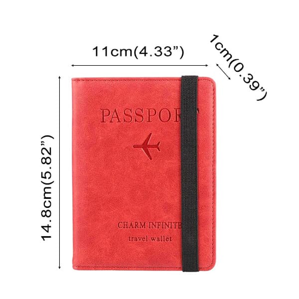 Pasposeholder Pasposekort holder RØD - lager rød red
