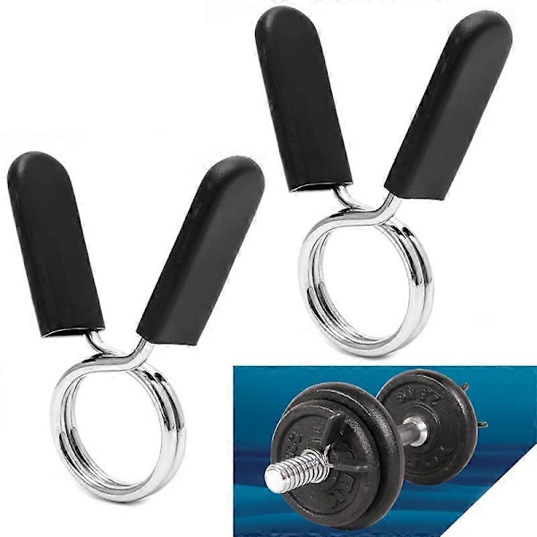 2 stk. 28 mm vægtstang fitnesscenter vægtløftning stang håndvægt lås klemme fjederkrave clips