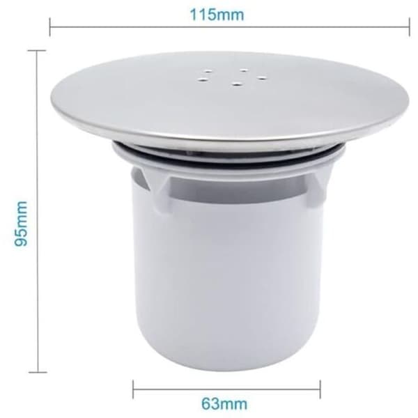 - 1 STK Dusjavløpsrør Virvel Dusjavløp Høyflyt Dusjavløpsdeksel Rundt Dusjavløpsdeksel