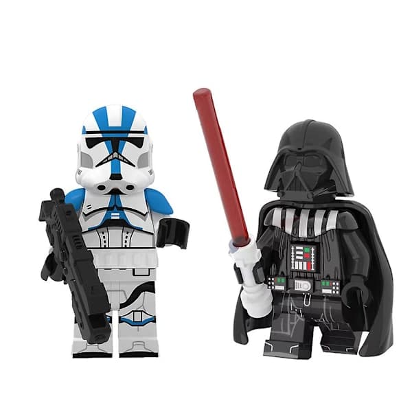 8 stk./sett Clone Troopers Commander Minifigurer Star Wars Byggeklosser Leker