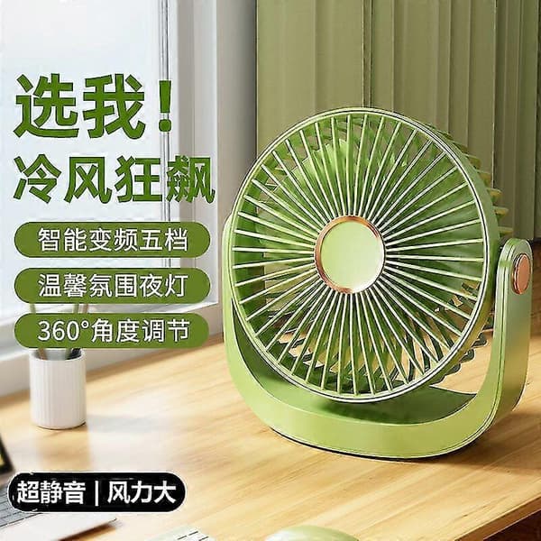 Sommer Mini Desktop Lille Ventilator Kontor Studerende Desktop Udendørs Bærbar Stille Lille Ventilator blue
