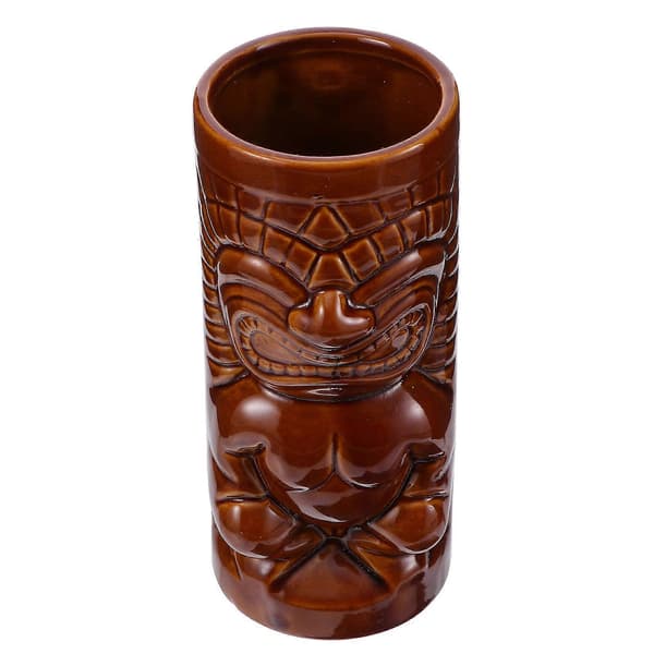 Tiki Cup Kreativ Keramisk Cocktailkopp for Oppbevaring 1 Stk Sikker Kaffefarge