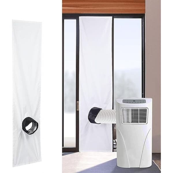 2m Universal Airconditioner Vinduesforsegling, Justerbart Bærbart Vinduesforseglingssæt, Skoddeforsegling til Bærbar Aircondition og Tørretumbler