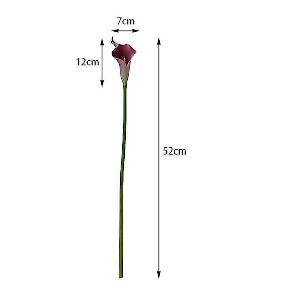 5 stk. Kunstig Blomst Almindelig Calla Føles Virkelig Kunstige Blomster Til Stue Spisebord Yellow