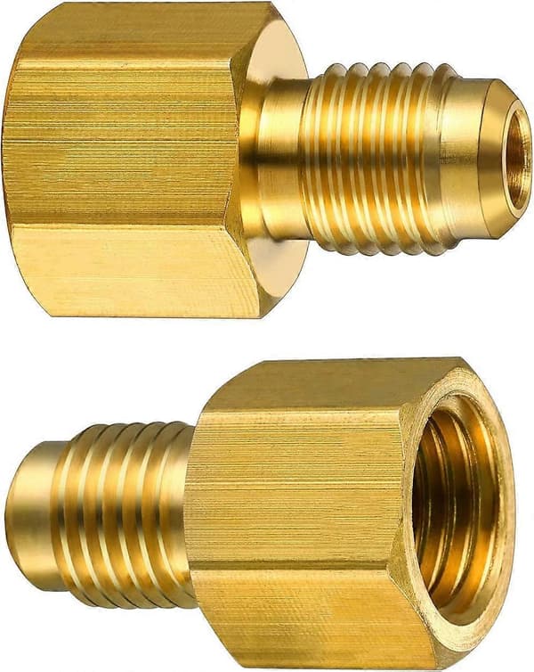 1/4 til 1/2ACME 1/2acme til 1/4 Adapter R134a Konvertere Kølemiddel Konvertere, Pakke med 4