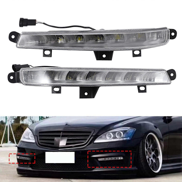 Bil Venstre Side DRL LED Tåkelys Kjørelys for W221 S63 AMG 2007-2013 2218201356