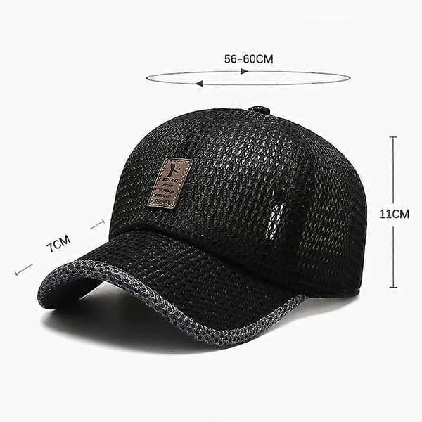 Sommar Mesh Basebollkeps för män Justerbar Ventilerande Snabbtorkande Löparkeps Hatt Basebollkeps Light Gray