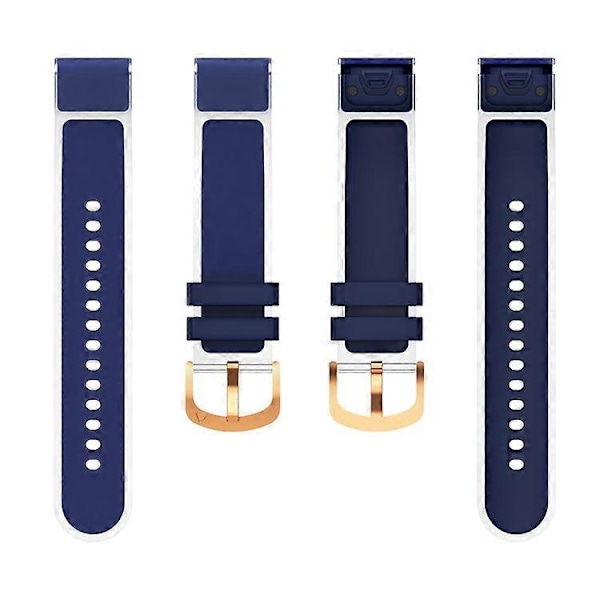 Kompatibel med Garmin Fenix 7S QuickFit 20mm Transparent Design Klockarmband Justerbart Silikonband Blue