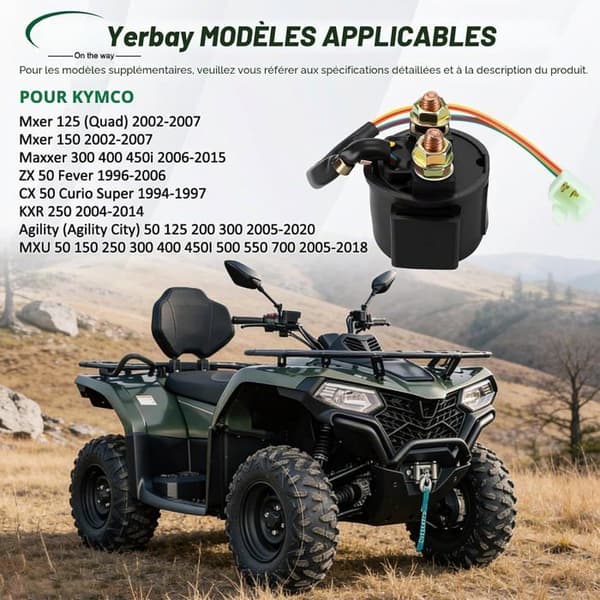 Scooter- og quad-startrelæ - 1 stk. - Kobber og jern - Effektiv signaloverførsel -