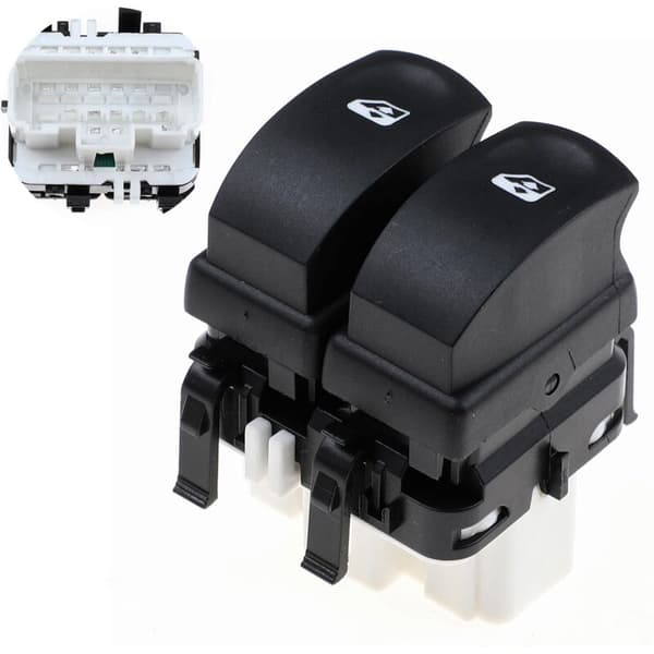 Vindusregulatorknapp for Clio 3 Modus, hvit pluggfarge 8200214943