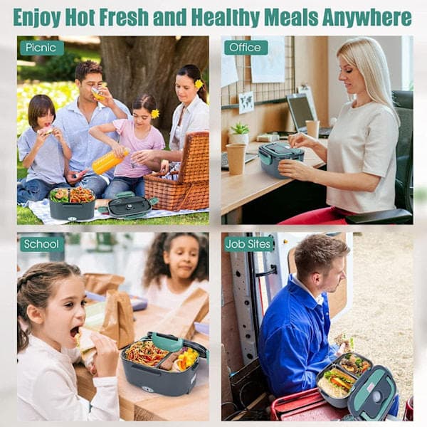 Elektrisk Matlåda Värmebehållare 3i1 Bil Lastbil Arbete