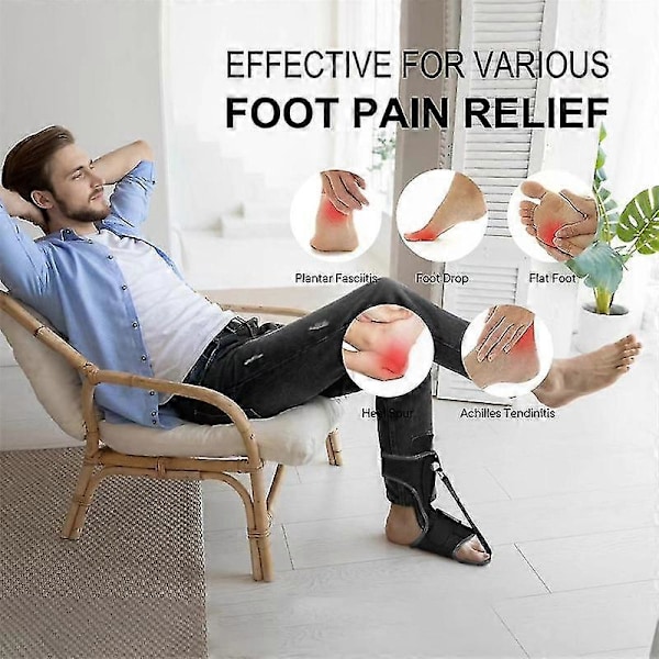 Plantar Fasciit Nattskena, Plantar Fasciit Stöd med Massageboll black