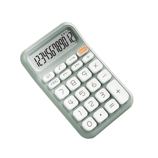 Bærbar mekanisk switch-lommeregner til grundlæggende numerisk beregning, robust beige Green 14.8cmx9.3cmx2cm