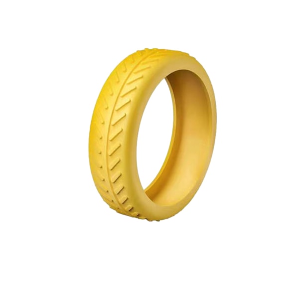Mjuka silikonhjulskydd för resväska, ljuddämpande hjulskydd för affärsresor Yellow 1pcs