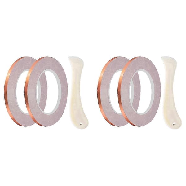 6 mm kopparfolie för Tiffany-glasarbete, 4 rullar