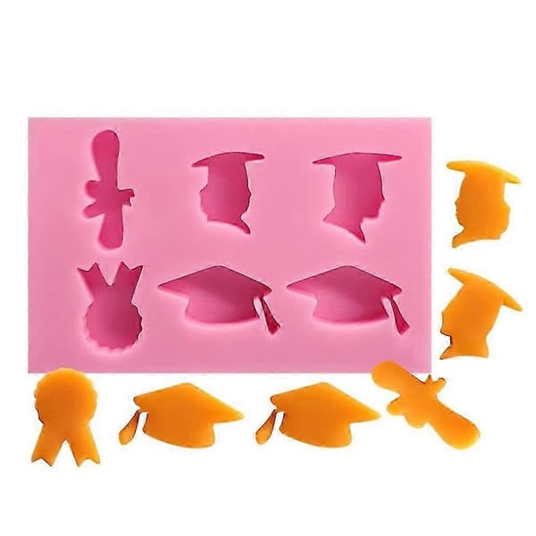 3D Dimittendhue Fondantform DIY Bageværktøj til Kiks & Kager