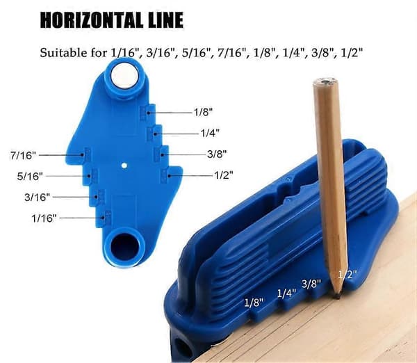 Scribe Tool Trebearbeiding, Senterfinnerverktøy, Markeringsverktøy for forskyvning Dark Blue