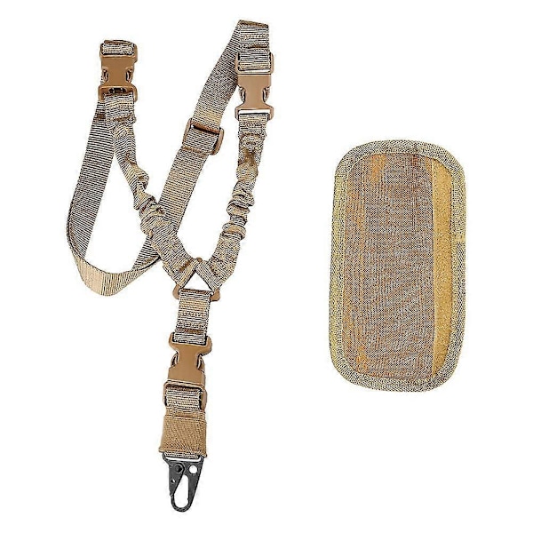 Mångsidig Slingväska för Utomhusbruk, Bärbar Säkerhetslina, Utomhusutrustning -- Khaki shoulder pads