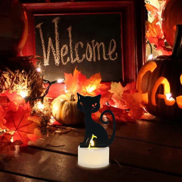 2025 Halloween Dekor Led Lysestake Heks Hat Hekselampe Fest Gård A