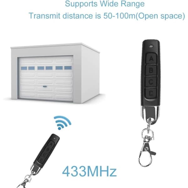 Universal 433MHz 4-knapps fjärrkontroll Duplikator - Kopierar fasta och rullande koder - Kompatibel med flera chip - 2-pack
