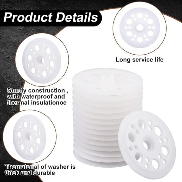 100 st platta plastbrickor, 45 mm plastbrickor, polypropenbrickor, skumbrickor för fixering och stöd av skumisolering