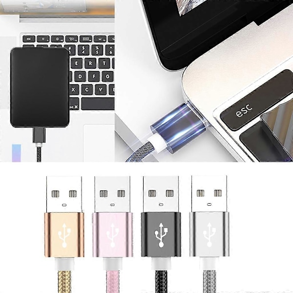 USB 2.0 A uros - A uros USB-kaapeli 480 Mbps nopea tiedonsiirtokaapeli Gold 50cm