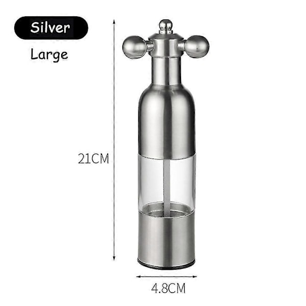 Mustapippurimylly Suolapippurimylly Maustemylly Keittiön luovat vempaimet Pippuri- ja suolamylly Silver 21cm