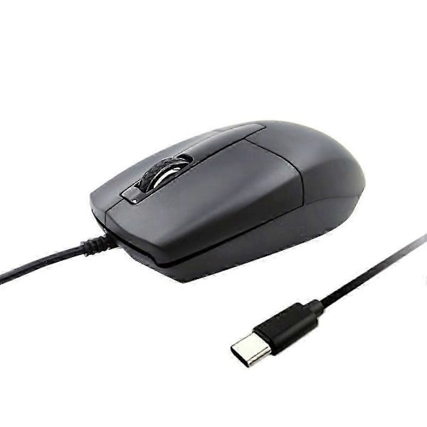 USB Type C Kablet Mus til Laptops, Mobiler og Tablets 3 Knaps Gaming Ergonomisk Mus
