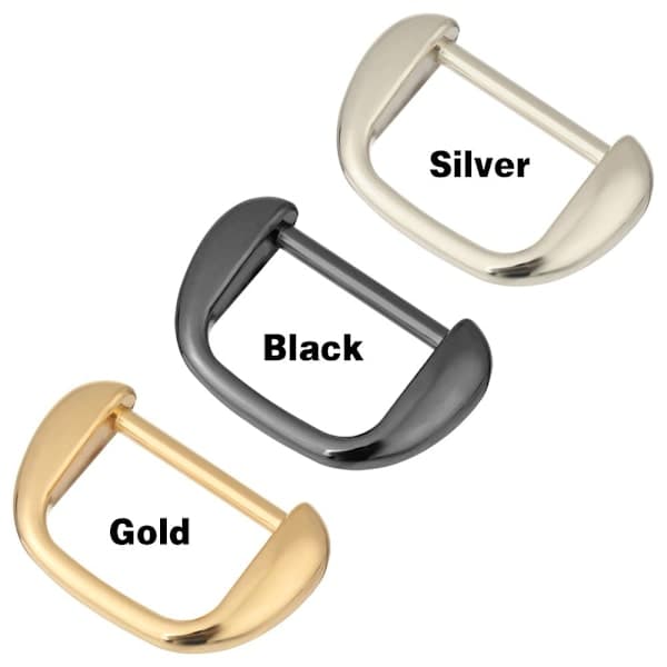 1/2/5 stk D-ring metallspenne SVART 5 STK - spot salg Svart 5 stk Black