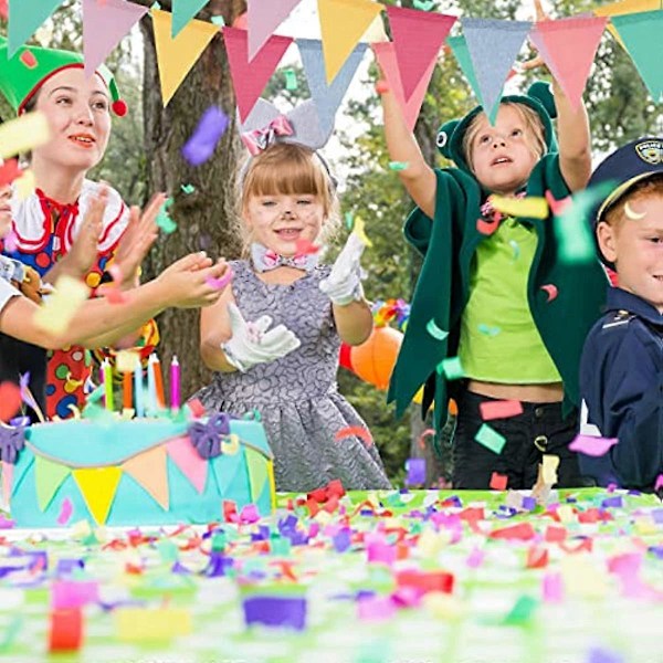 yumcute 20 m (66 fot) Utomhusvimpel, 5 remsor Vattentät Vimpeldekorationer Linnefest Vimpelflaggor Trädgårdsvimpel Utomhusfestival Vimpel Tyg Födelsedag