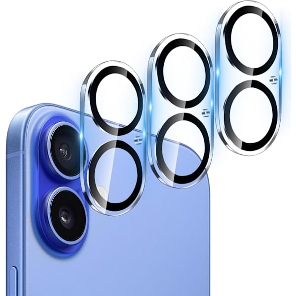 3-pak iPhone 16 Beskyttelsesglas til linse