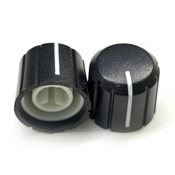 10 st Potentiometer Kontrollvred för Elgitarr Volym Tonvred Svart D Typ 6mm