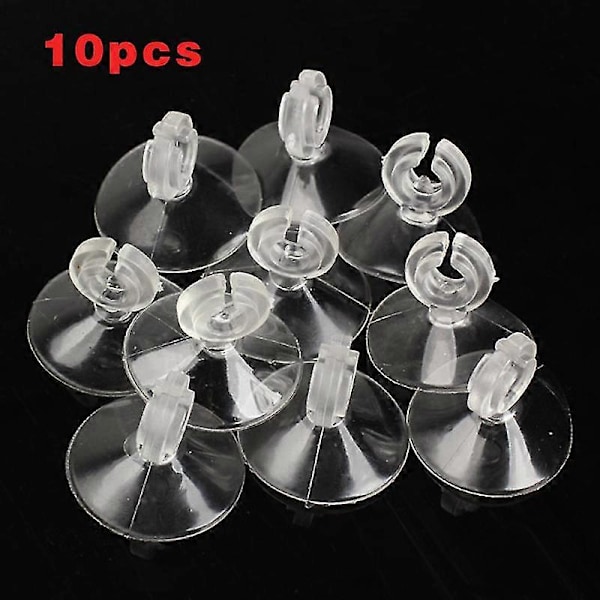 10 stk. Akvariumssugerkopper til 4/6 mm luftledningspipe-rørtrådsholder