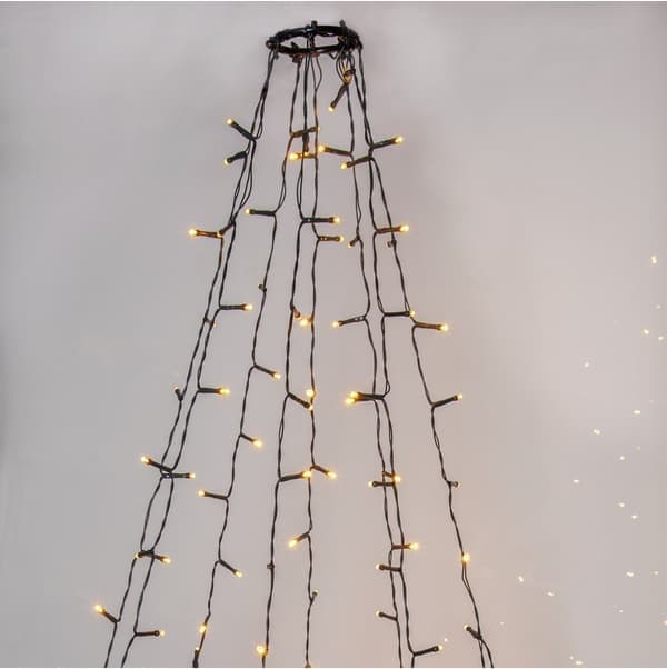 Julgransslinga LED Gyllene Varmvit Grön