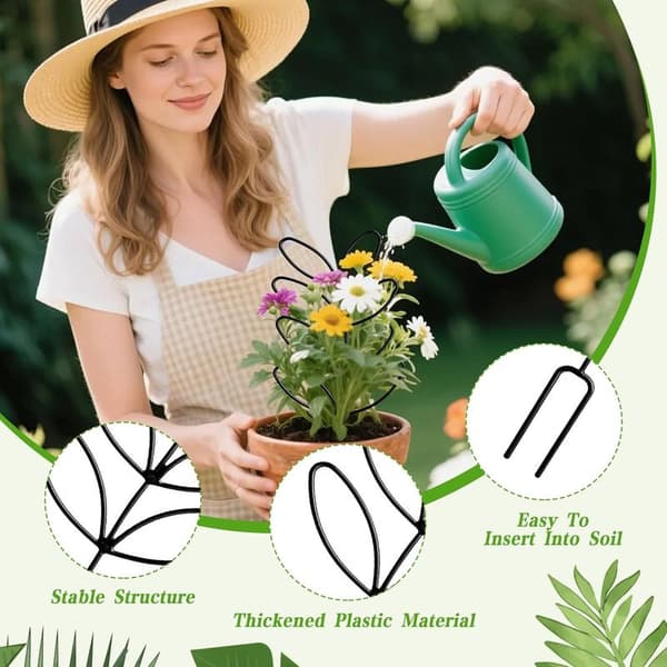 Set med 6 växtstöd för klätterväxter, lämpliga för inomhusväxter, Monstera, blommor och Hoya.