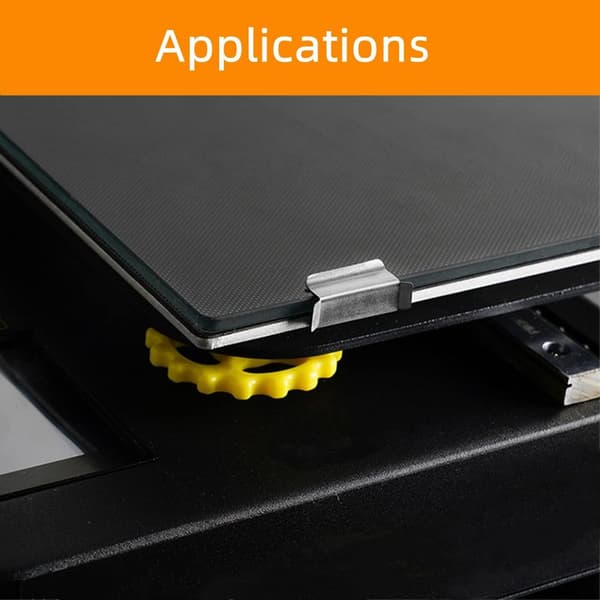 3D-printer sengeklemme til opvarmet glasplade for at fastgøre glaspladen, kompatibel med Ender 3, Ender 3 v2, Ender 3S, Ender 3 Pro, Ender 5 Pro, CR-20