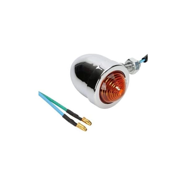 Universell 2X Krom HL Motorsykkel Røde Blinklys Lamper Indikatorlys