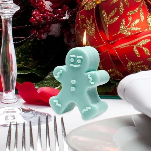 3D julelysforme, silikone sæbeforme med hjorte til lysfremstilling, honningkagemandsforme, DIY badebombe chokoladekagedekoration, ideel DIY