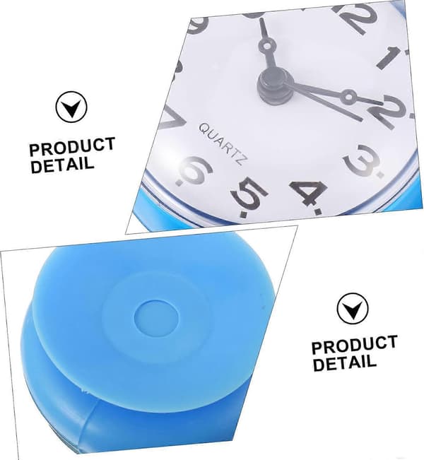 5 st Sugpropp Klocka Kontorsinredning Klockor Liten Digital Klocka Mini Duschklocka Väggklocka Dekor Alarm Blue