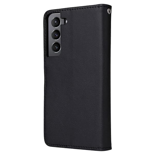 SKALO Samsung S22 Magnetisk etui/pung \"2 i 1\" - Sort Sort sort