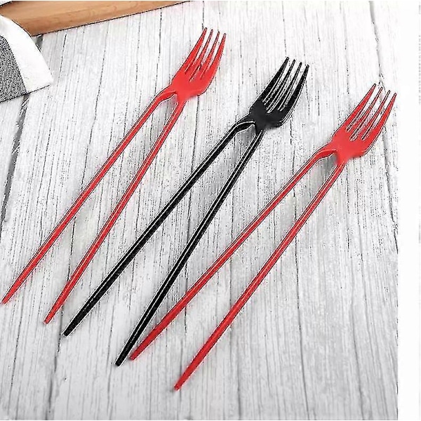 Gaffel-Pinde i Ét, Chork 24-pak Gaffel-Pinde Combo - youanan Black fork chopsticksB 10pairs