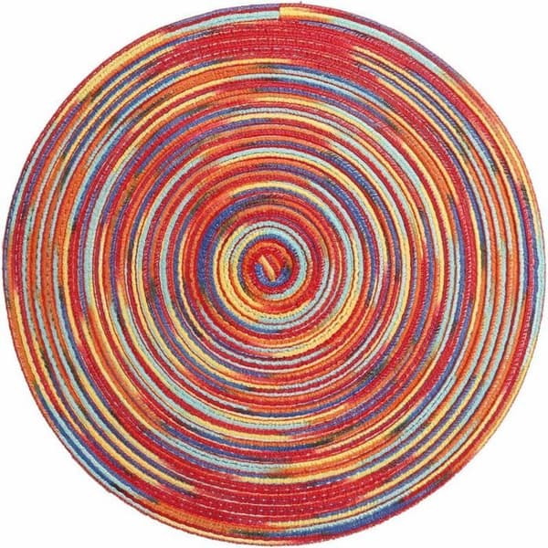 Runde kuvertbrikker - 6 deler - Vaskbare - Varmebestandige - Sklisikre - 38 cm