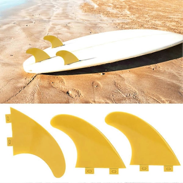 3kpl FCS G5 Surfboard Tail Fin Vasen Keskiosa Oikea Surffausvarusteet Longboard Shortboardille Yellow