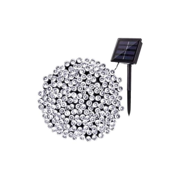 Udendørs solcellelyskæde, 22M 200 LED vandtæt solcelle julelyskæde med 8 dekorative tilstande til have, terrasse, træer, hegn, hjem