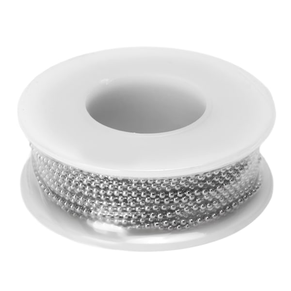 Klipbar 304 Rustfrit Stål Kuglekæde - Sølv Perlekæde med Spænde til DIY Halskæde Fremstilling - Perfekt til Grænseoverskridende Operationer 7*3*2cm