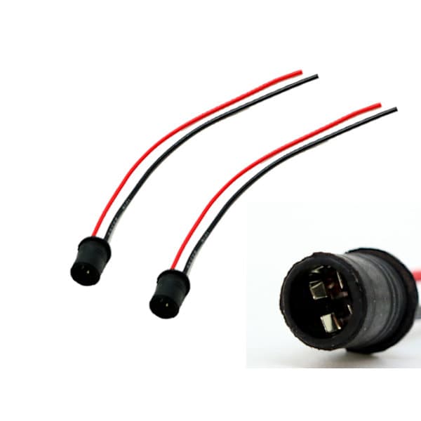 T10 w5w led / halogen kontakter / fatningsholder 2-pak blød sort