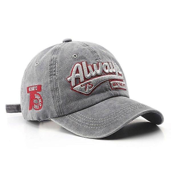 Basebollkepsar Broderad klassisk basebollkeps gray