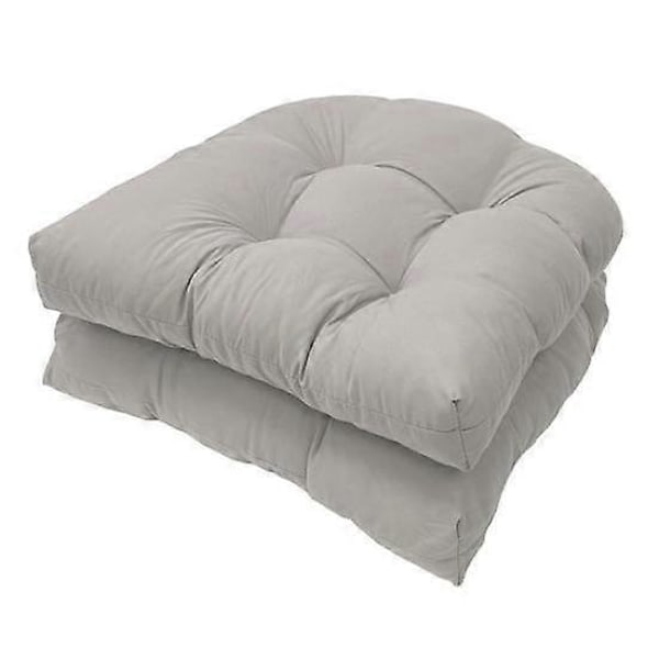 2 st Utekuddar Vattentäta U-formade Överfyllda Sittdynor Tjock Bomullsfyllning Lätt att Rengöra Uteplatskudde för Vardagsrum light grey